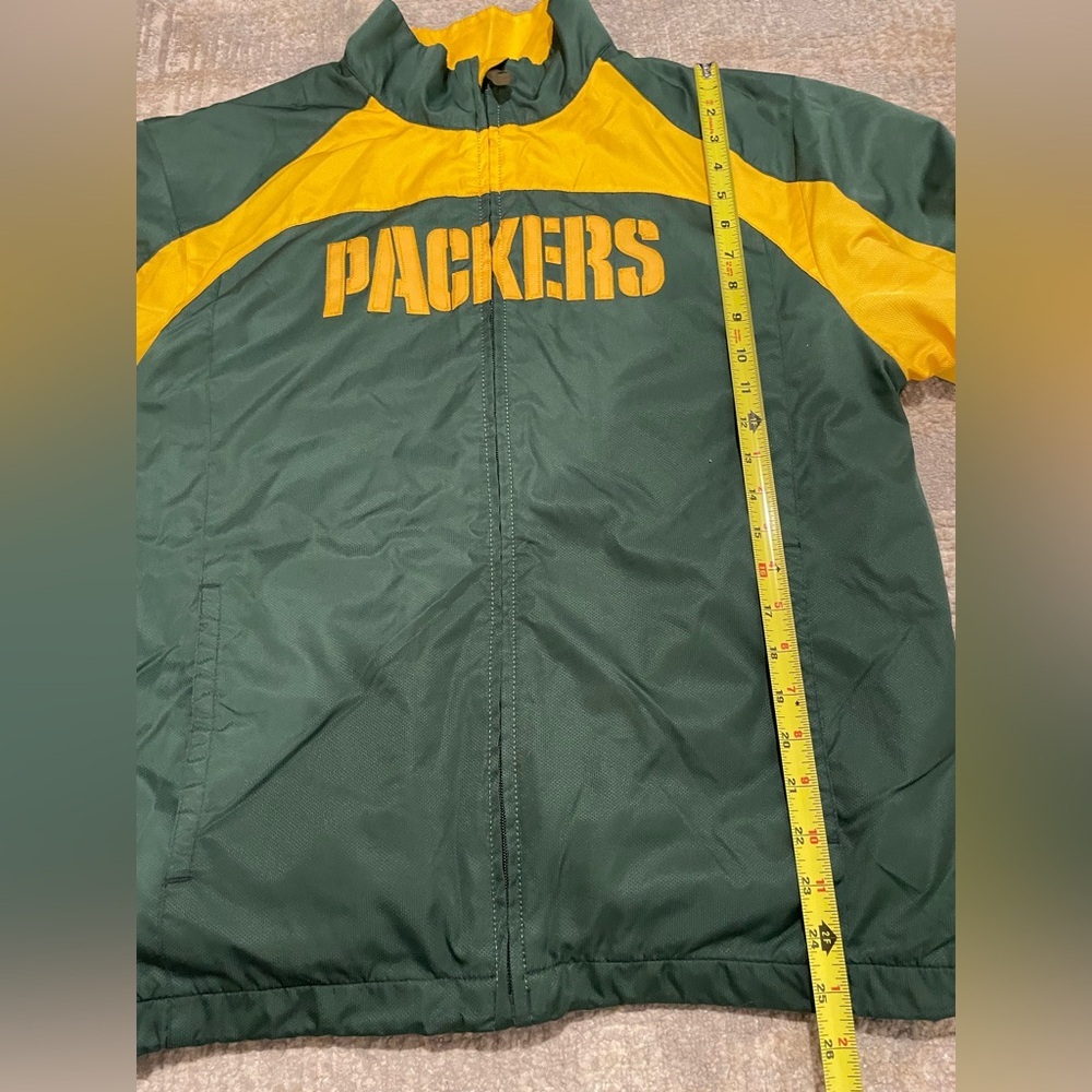 NFL Team Apparel Green Bay Packers Windbreaker Full Zip Vintage Jacket Sz Small - Picture 10 of 11